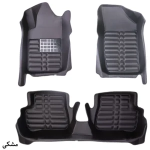 کفپوش پنج بعدی چرم خودرو رانا رنگ مشکی