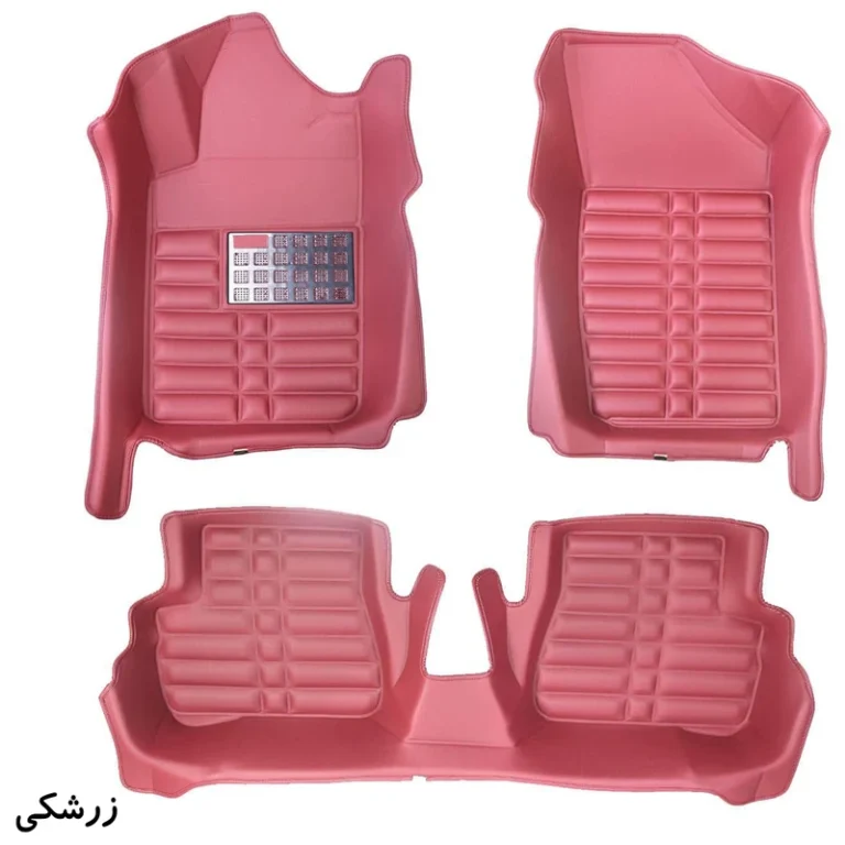 کفپوش پنج بعدی چرم خودرو رانا رنگ زرشکی